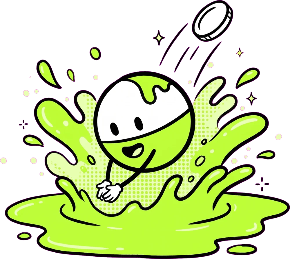 The mascot cannonballs into a pool